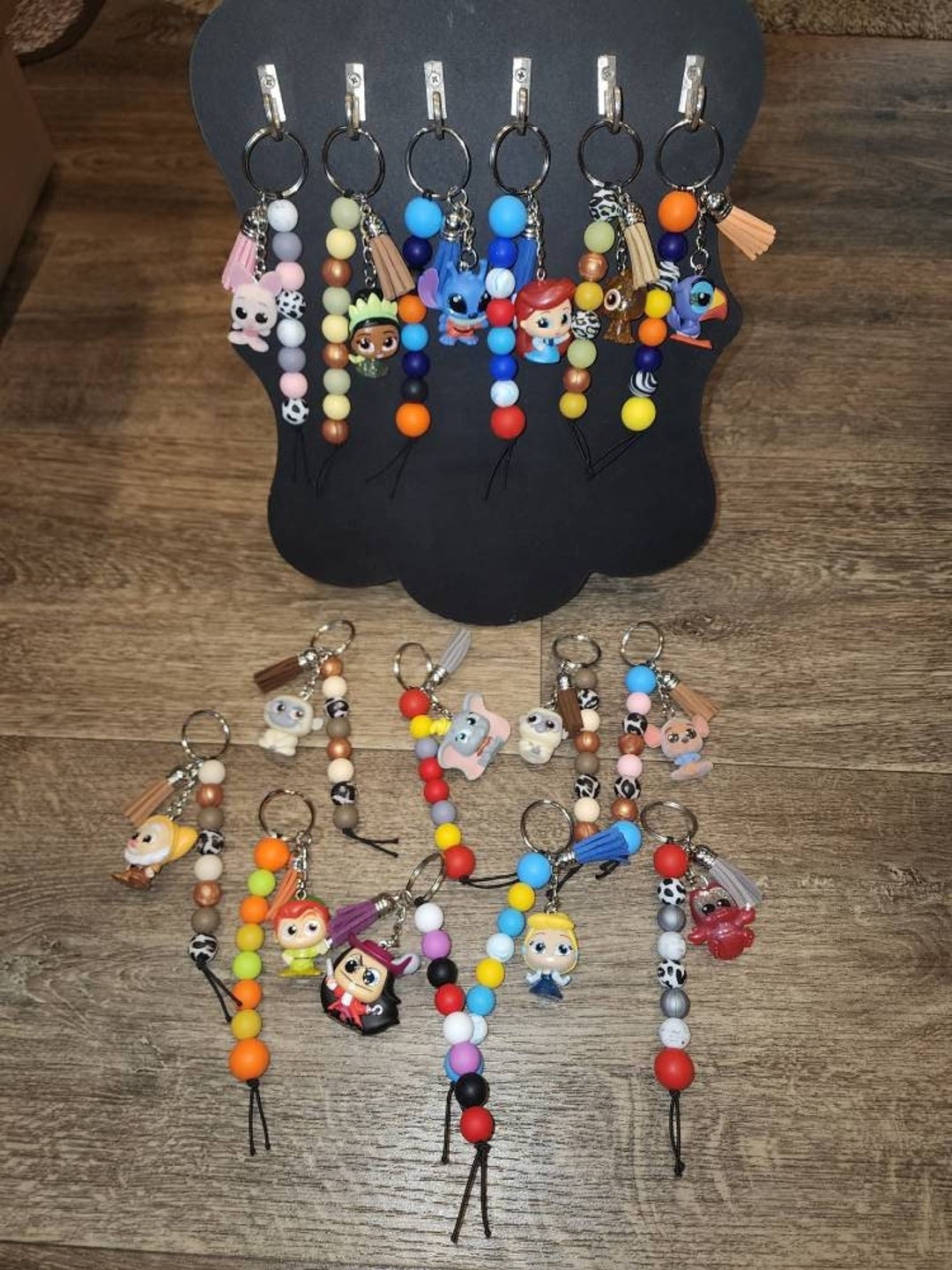 Disney Doorables Figures Keychains Silicone Beads and Tassels Etsy