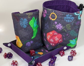 Bag of Holding Dice Bag or Tray, Fabric DnD Gift