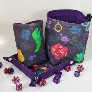 Borsa porta dadi o vassoio, regalo in tessuto D&D