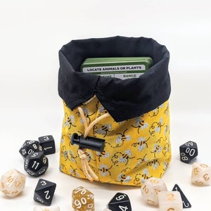 Hallo Bienen / Wendewürfel Beutel / Bienen / Tierchen / Druide / RPG / DnD / Tabletop Gaming Geschenk