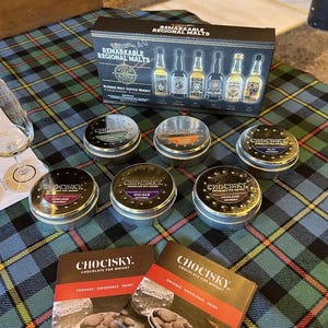 Chocisky 6 Tin Chocolate / Whisky Tasting Party Pack. Free Global Delivery. Full Scottish Range. Can mix if you prefer. FREE GLOBAL DELIVERY