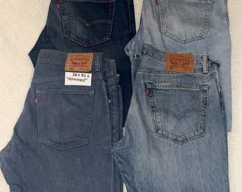 Levis 511 Slim Fit Jeans Destroyed Distressed Slim Fit Jeans Mens 36x32