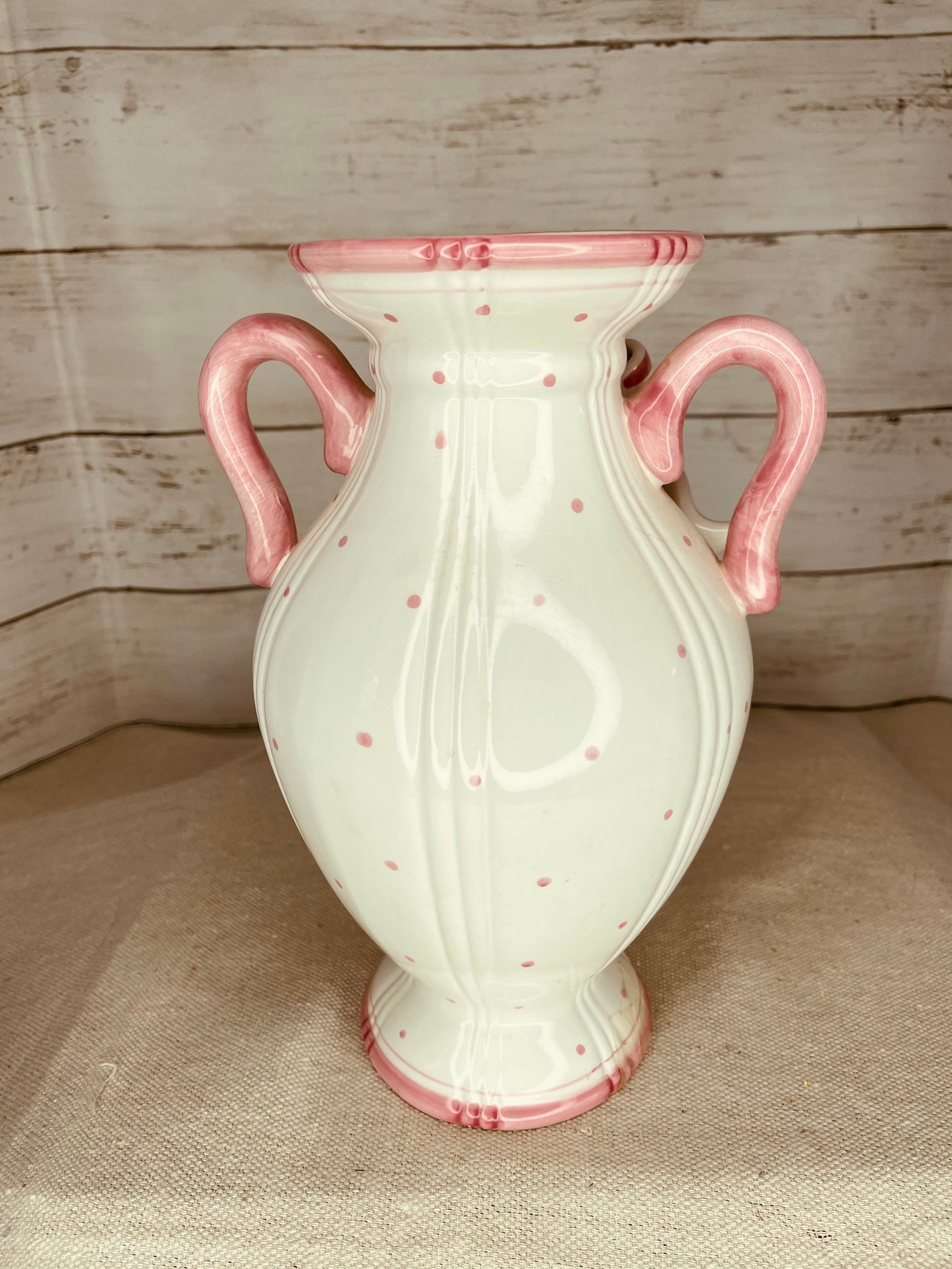 Vintage White Vase with Rose Bella Casa Vase Wedding Vase Etsy