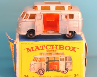Ancienne Matchbox Lesney n°34 Volkswagen Camper Van - Made in Eng