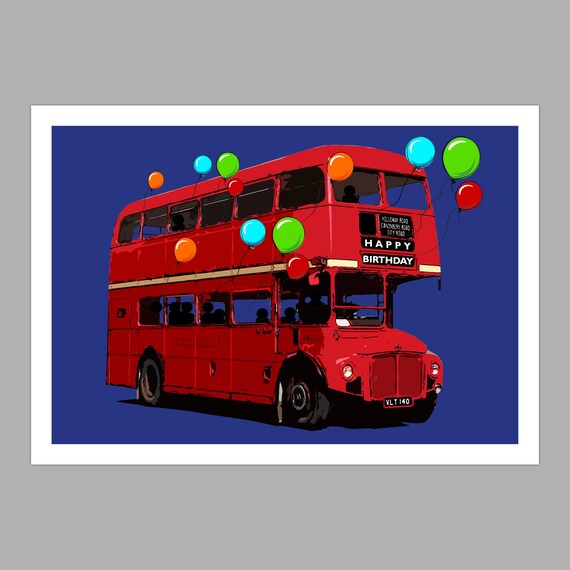 Birthday London Routemaster Greetings Card