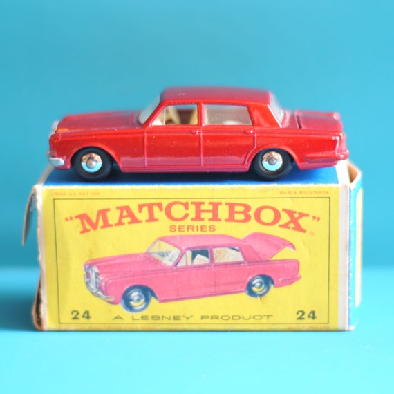 Vintage Matchbox Lesney No 24c Rolls Royce Silver Shadow 1967 Original box