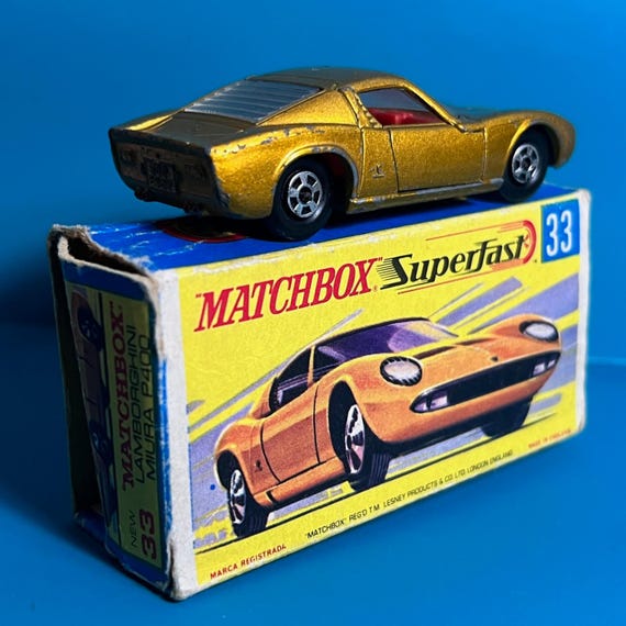 Vintage Matchbox Superfast No 33 Lamborghini Miura 1969 Rare Red