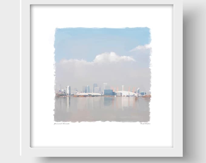 Greenwich Peninsular London Art Print & Greetings Card