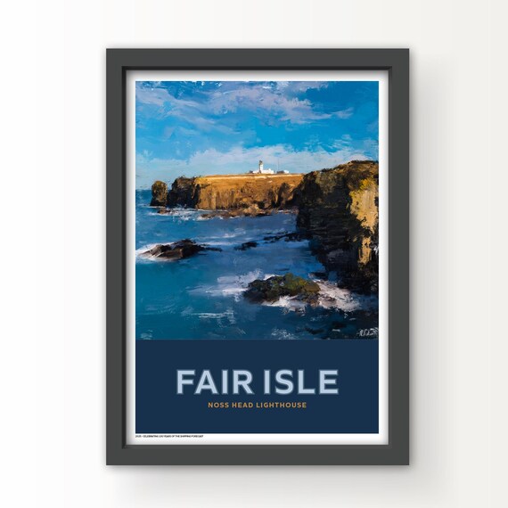 The Shipping Forecast Art Print Poster and Greetings Card - Fair Isle