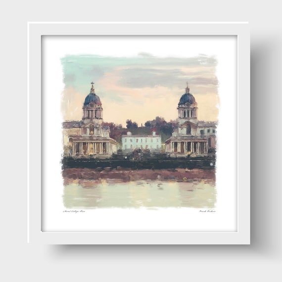 Naval College View, Greenwich, London Art Print & Greetings Card