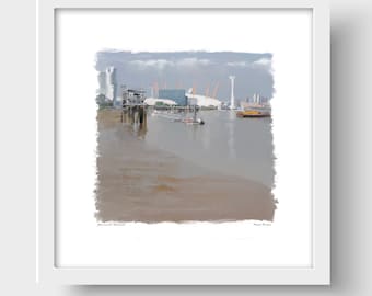 Greenwich Riverside London Art Print & Greetings Card