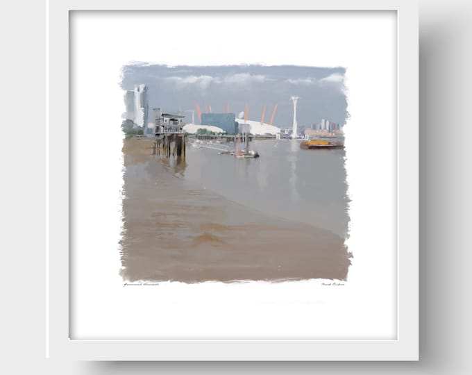 Greenwich Riverside London Art Print & Greetings Card
