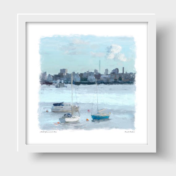 North Greenwich View, Greenwich, London Art Print & Greetings Card