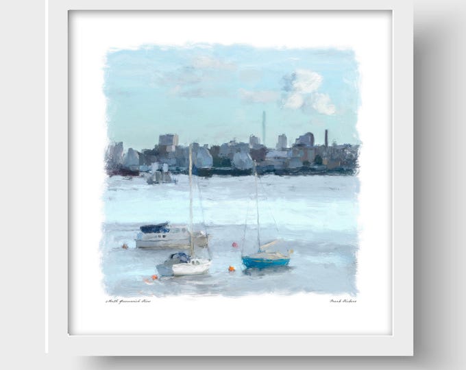 North Greenwich View, Greenwich, London Art Print & Greetings Card