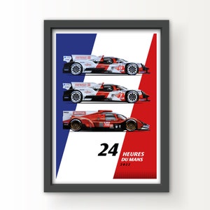 Die 24 Stunden von Le Mans 2022 Kunstdruck und Grußkarte