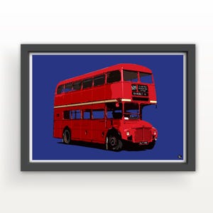 London Bus Routemaster Kunstdruck und Grußkarte