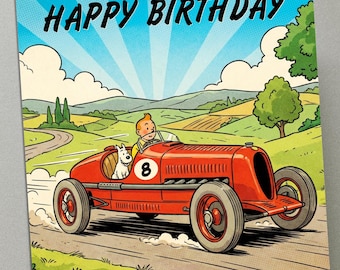 Personalised Birthday Card - TinTin