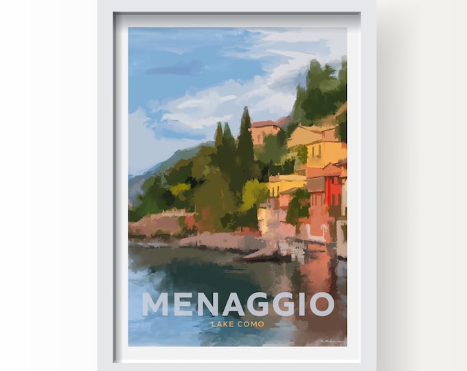 Menaggio, Lake Como, Italy Art print and Greetings Card