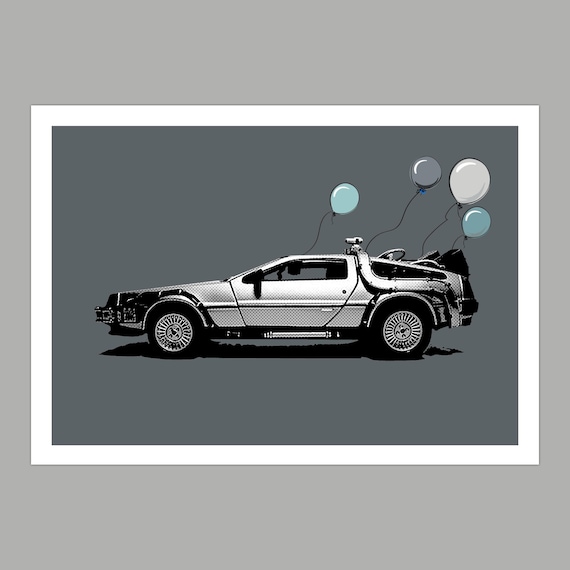 DeLorean Car Birthday Greetings Card