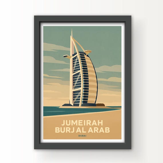 Jumeirah Burj Al Arab, Dubai Art Print and Greetings Card