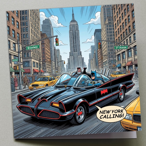 Personalised Birthday Card - Batman in New York