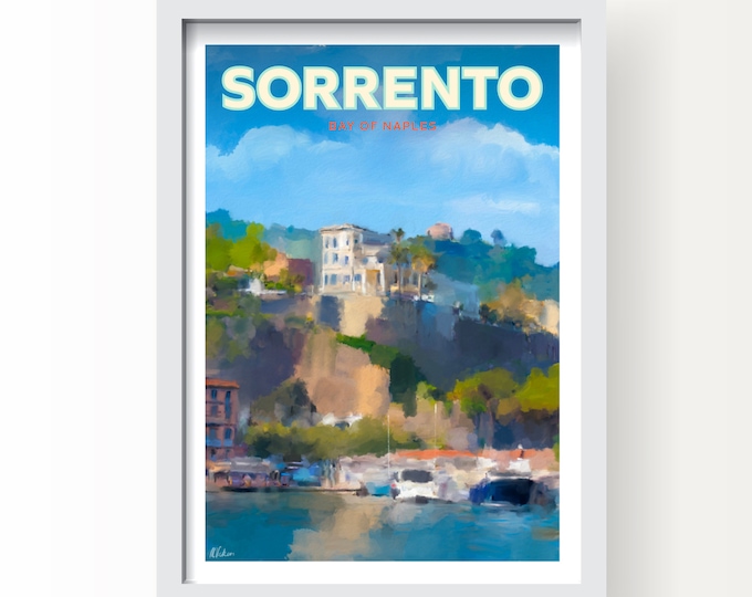 Sorrento, Bay of Naples, Italy Art print and Greetings Card