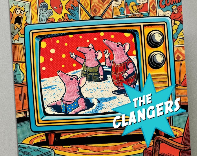 Personalised Birthday Card - The Clangers Retro TV