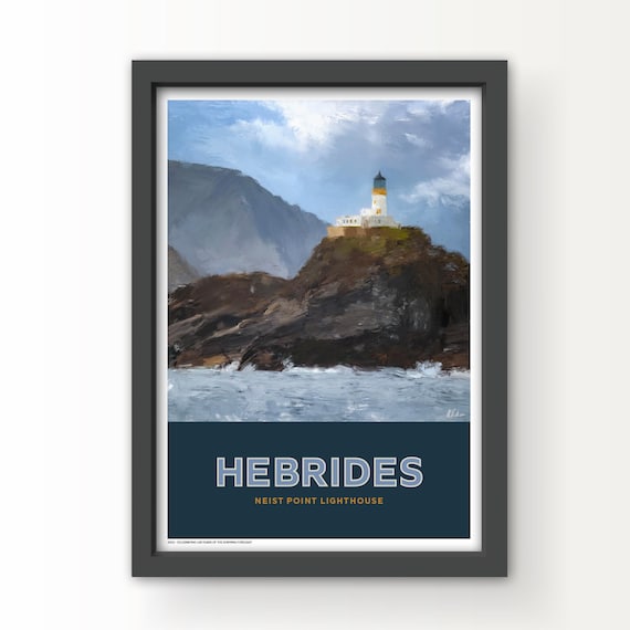 The Shipping Forecast Art Print Poster and Greetings Card - Hebrides