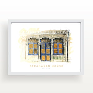 Peranakan house, Malaysia Art Print