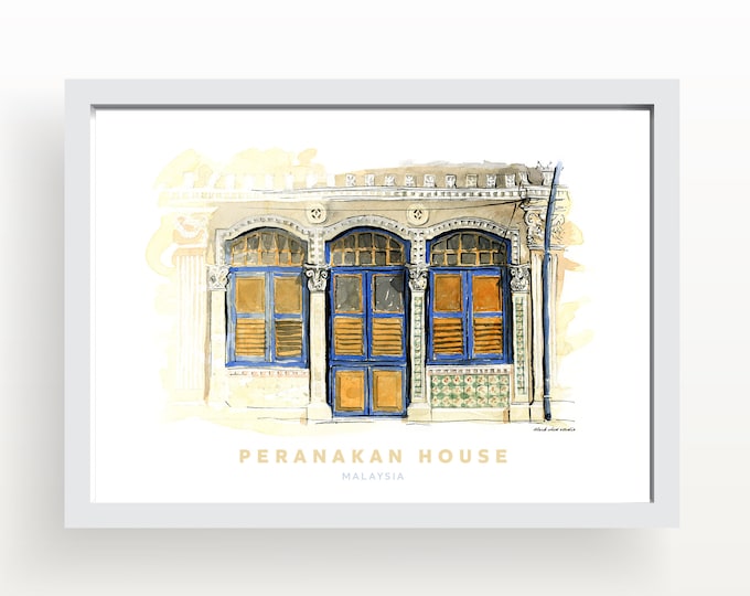 Peranakan house, Malaysia Art Print