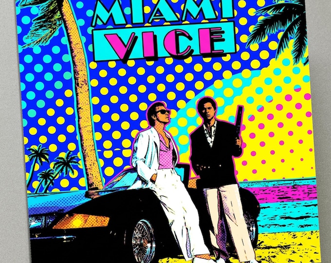 Personalised Birthday Card - Miami Vice Retro TV