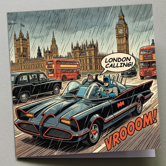 Personalised Birthday Card - Batman in London