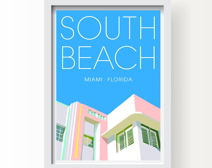 South Beach Miami Fine Art Print