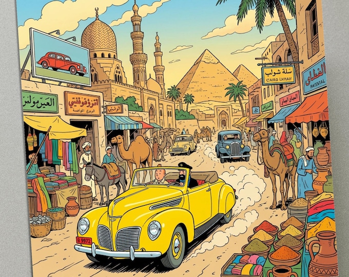 Personalised Birthday Card - TinTin in Cairo