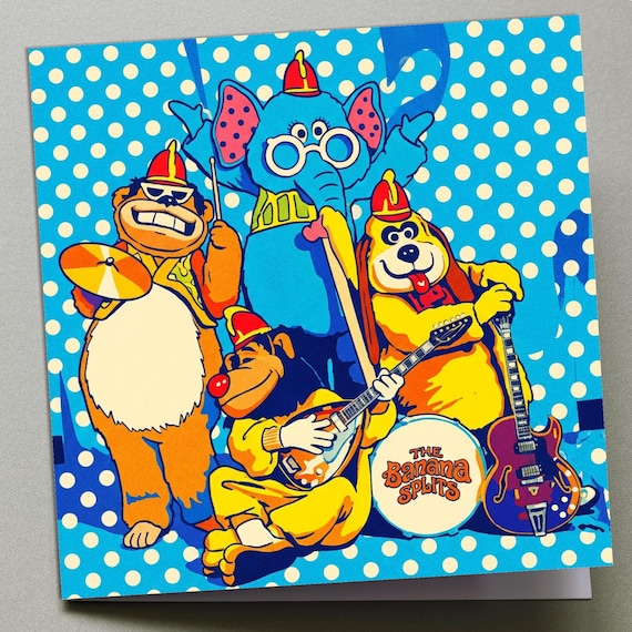 Personalised Birthday Card - The Banana Splits Retro TV