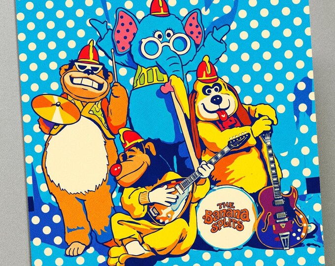 Personalised Birthday Card - The Banana Splits Retro TV