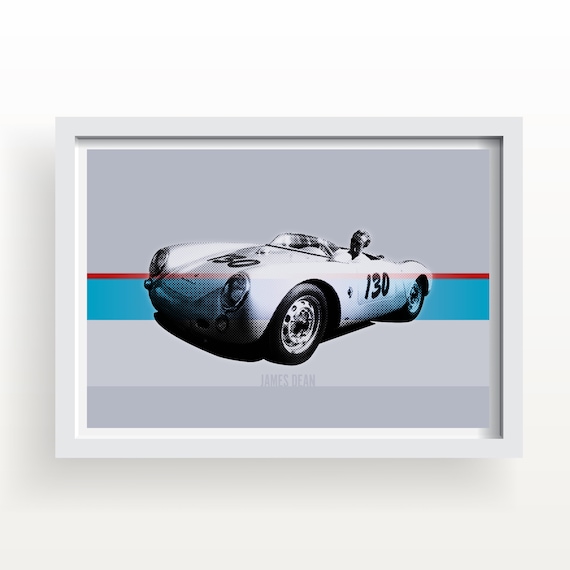 James Dean Porsche 550 Art Print