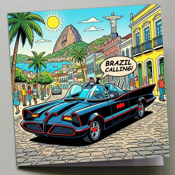 Personalised Birthday Card - Batman in Brazil