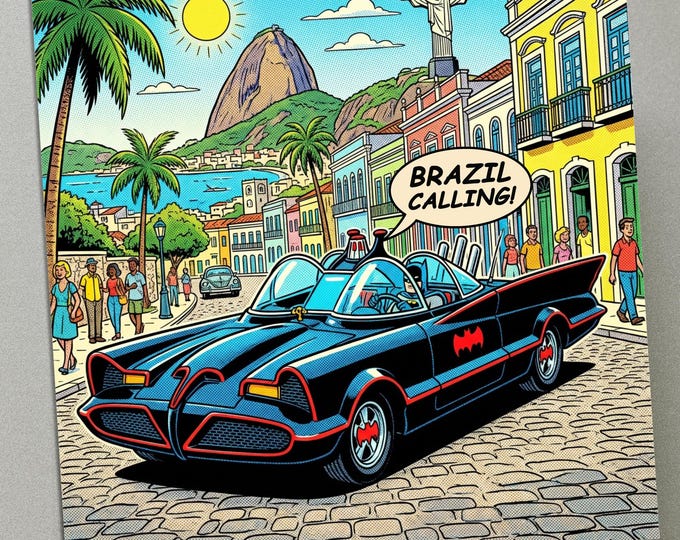 Personalised Birthday Card - Batman in Brazil