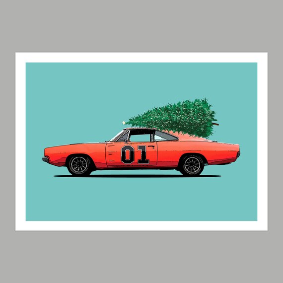 Christmas Dukes of Hazard Greetings Card