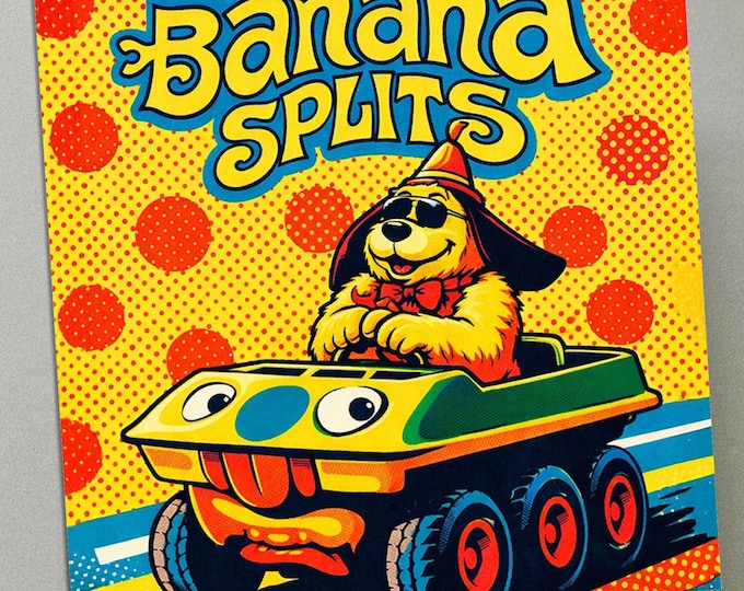 Personalised Birthday Card - The Banana Splits Retro TV