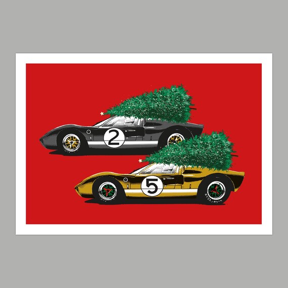 Christmas Ford GT40 Greetings Card