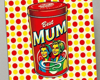 Personalised Retro Mum Mother's Day Card – Comic Style Greeting