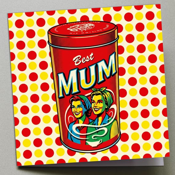 Personalised Retro Mum Mother's Day Card – Comic Style Greeting