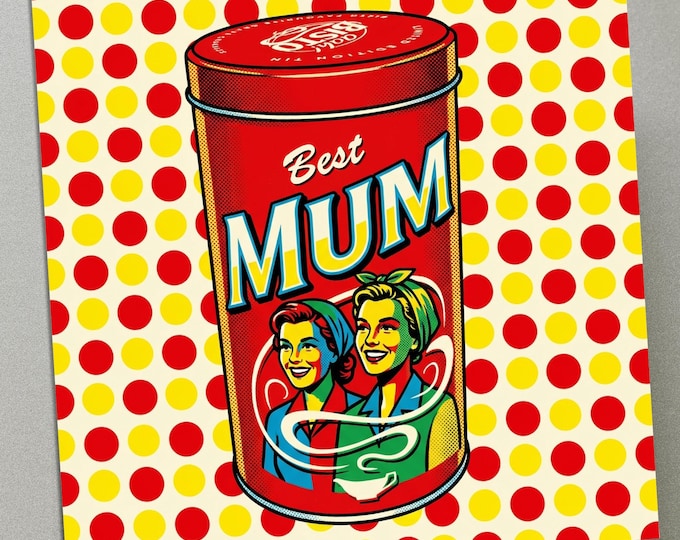 Personalised Retro Mum Mother's Day Card – Comic Style Greeting