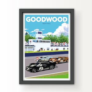 Impresión artística del Goodwood Revival Le Mans 1966