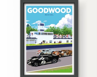 Goodwood Revival Le Mans 1966 Art Print