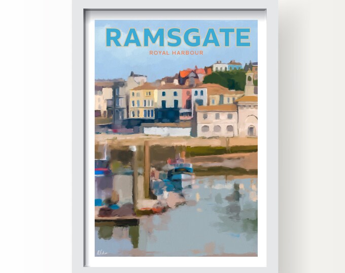 Ramsgate Royal Harbour Art print and Greetings Card