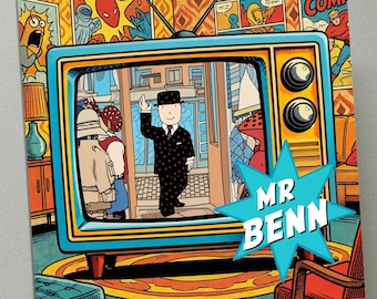 Personalised Birthday Card - Retro TV Mr Benn