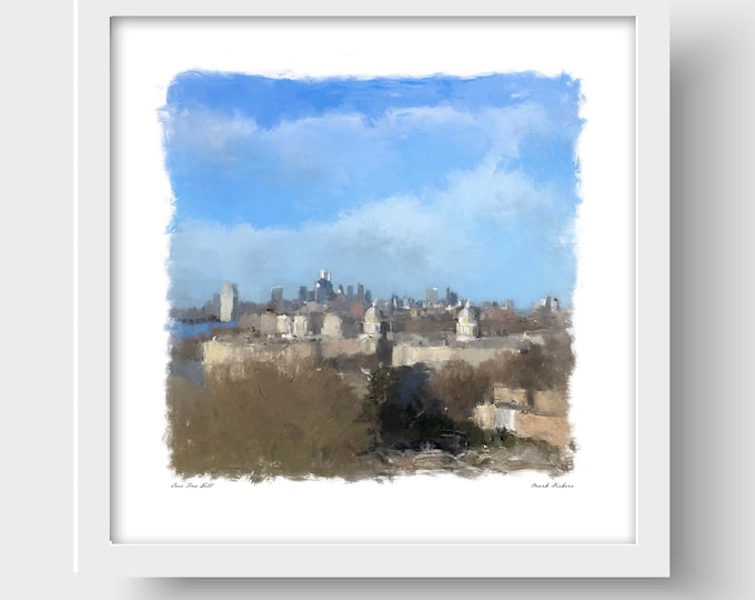 One Tree Hill, Greenwich Royal Park, London Art Print & Greetings Card